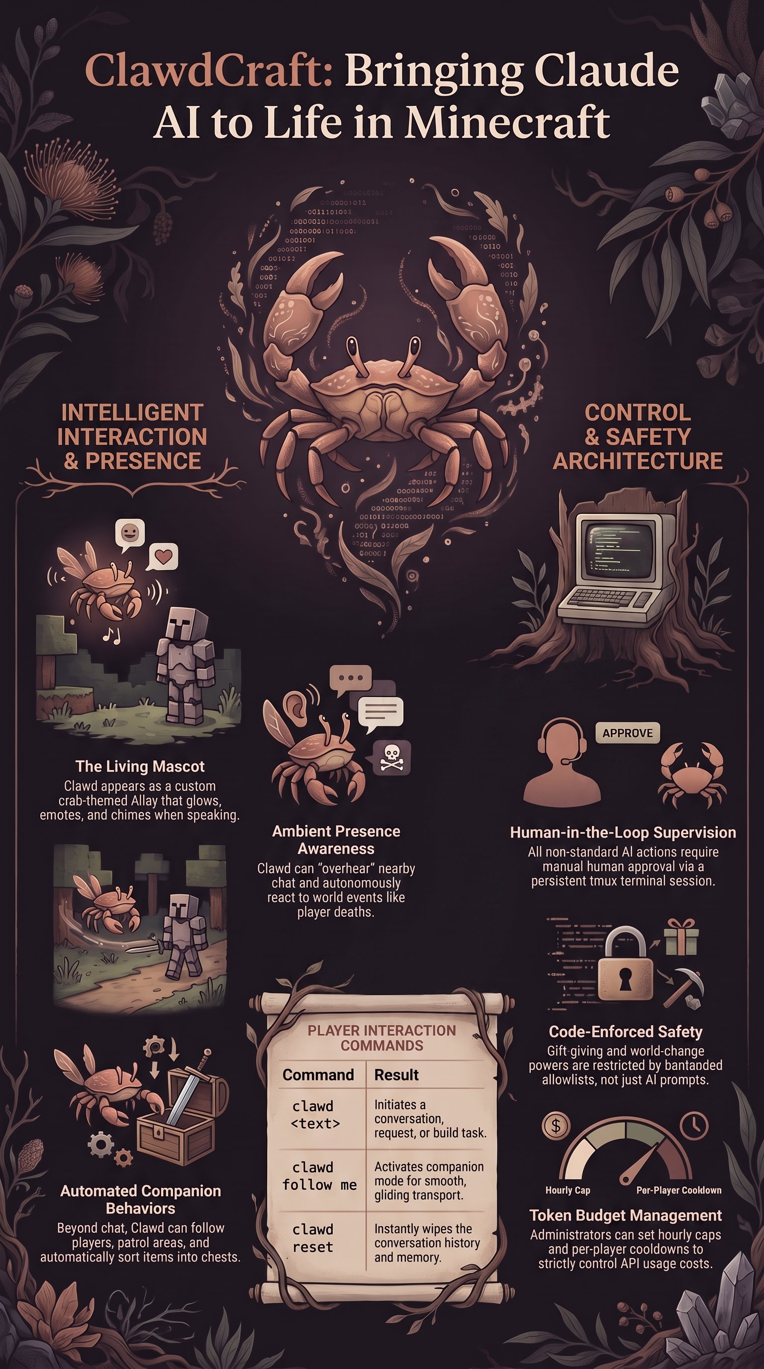 A Crab in the Server: How Claude Lives in Minecraft