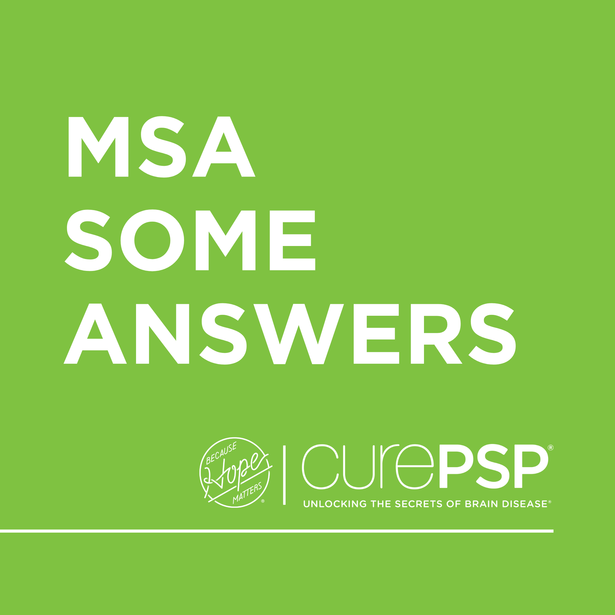 MSA: Some Answers