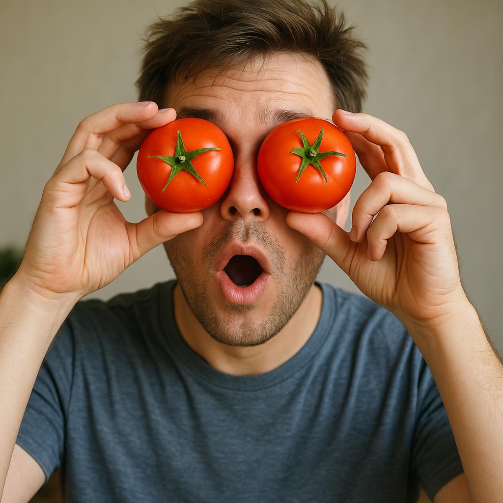 Tomaten auf den Augen