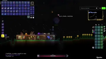 Nuestro primer jefe en Terraria con amigos