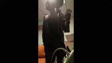 dave tripping in the studio
