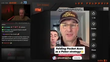 Hellmuth folds Aces pre flop!