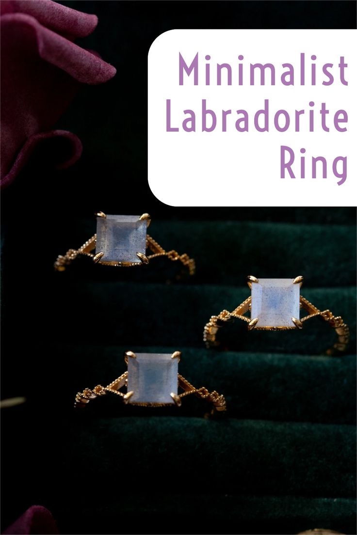 Minimalist Labradorite Ring