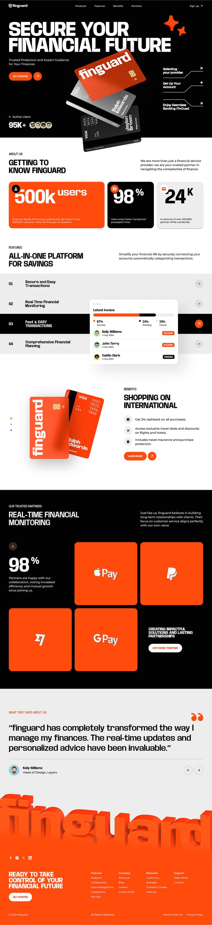 Finguard - Landing Page Website designed by SlabPixel Design
