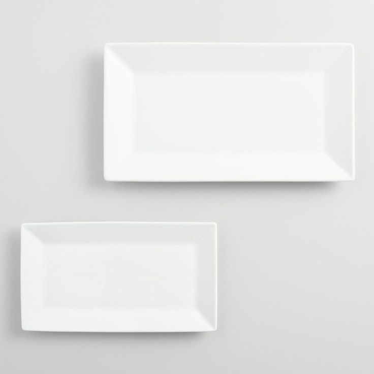 Small White Rectangular Platters from World Market