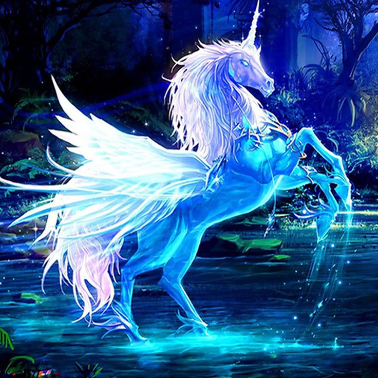 The Unicorn in Moonlight DIY Diamond Painting DIY Painting K
