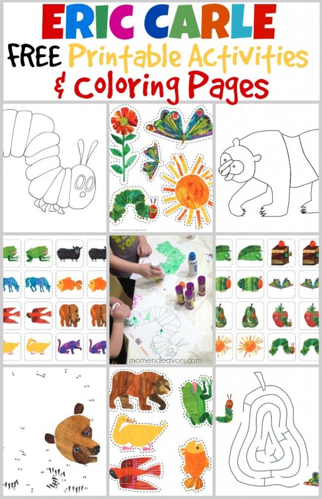 *FREE* Eric Carle Printable Activities and Coloring Pages - 