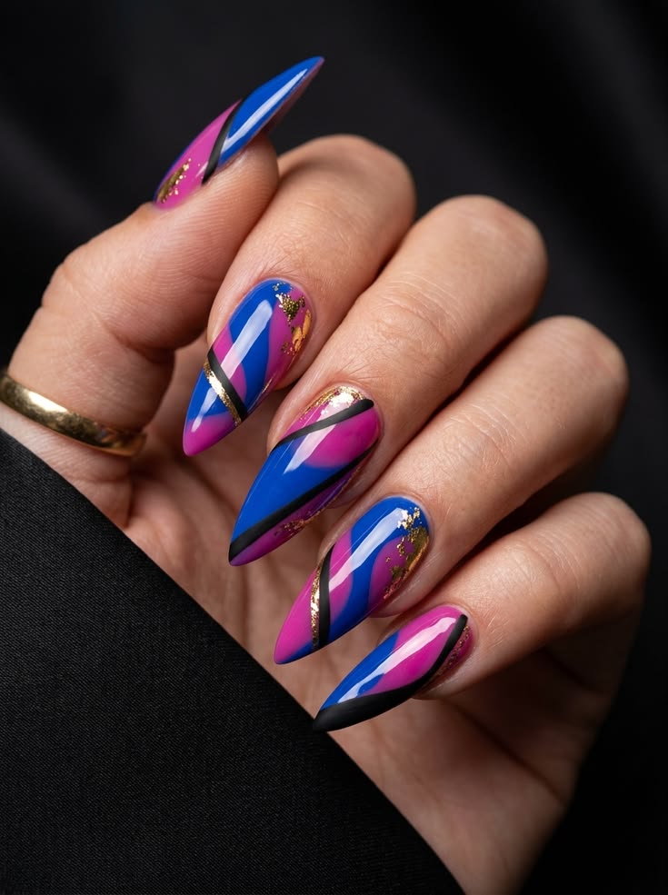 Elevate your style with these stunning almond nails featurin