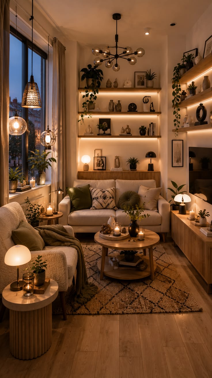 Elevate small living rooms with affordable, stylish lighting
