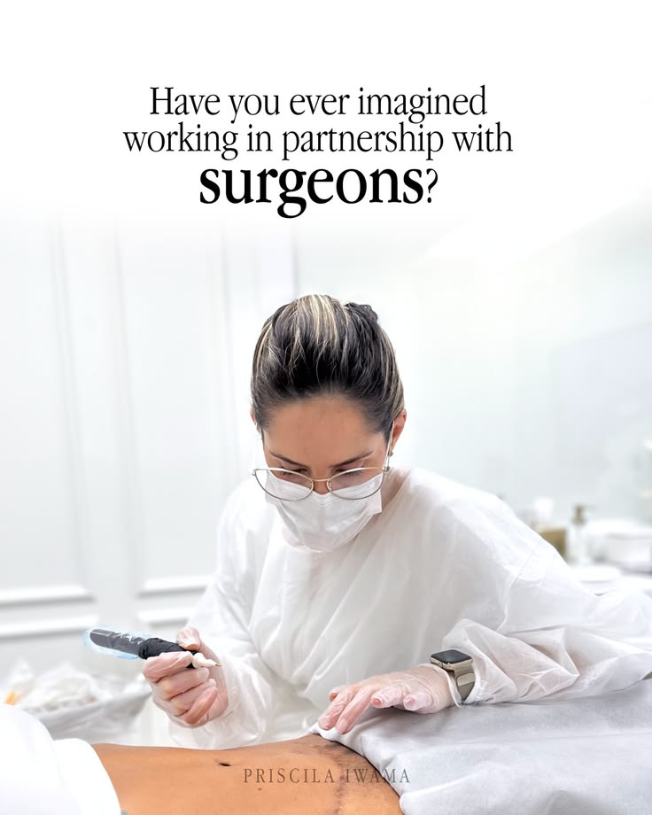 A woman goes through surgery.

The procedure goes well.
The 