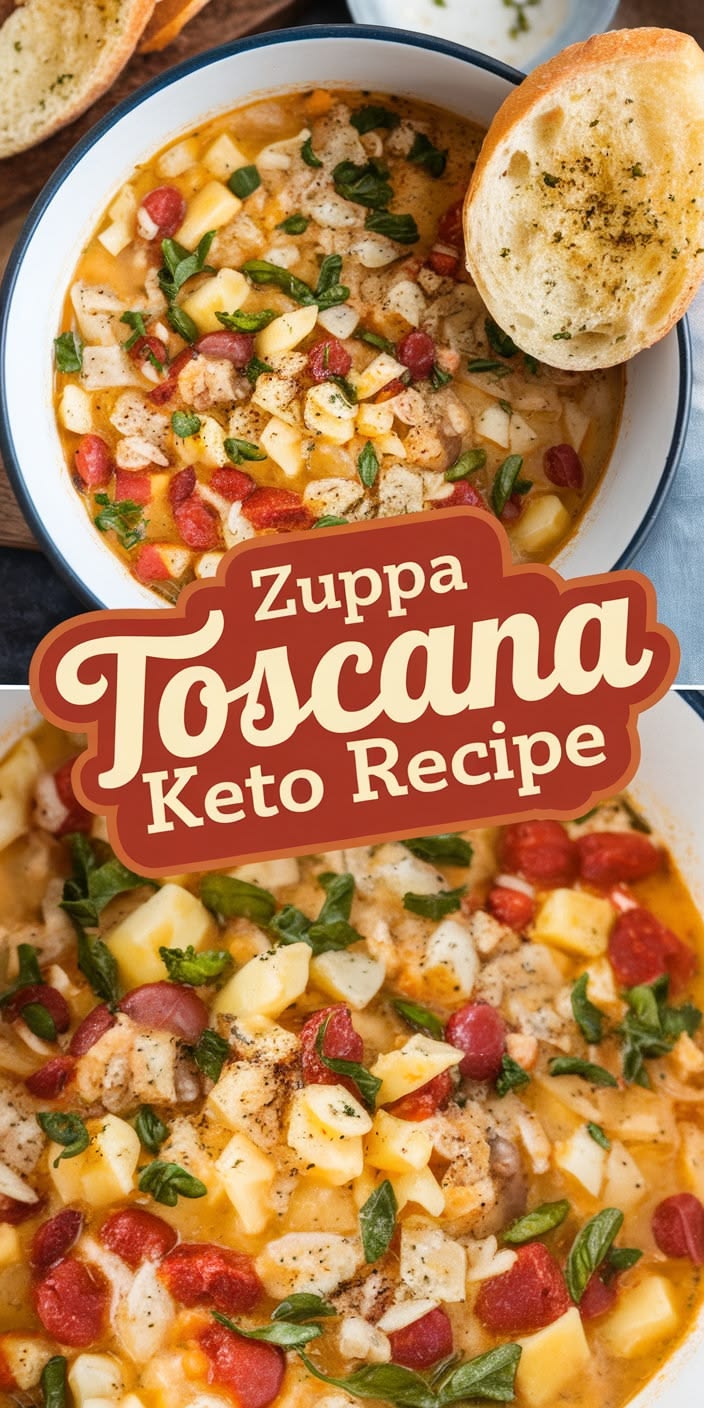 This Keto Zuppa Toscana is a creamy, comforting soup packed 