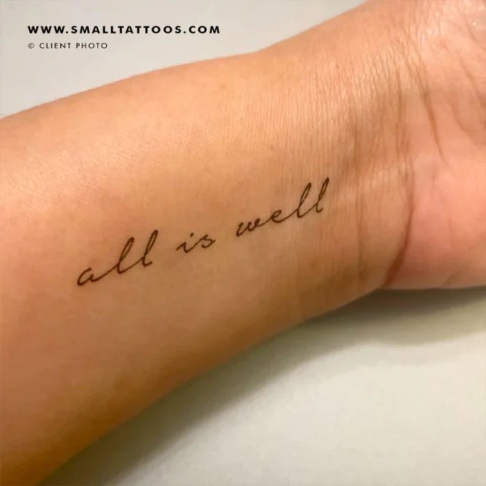 All Is Well Temporary Tattoo (Set of 3) – Small Tattoos