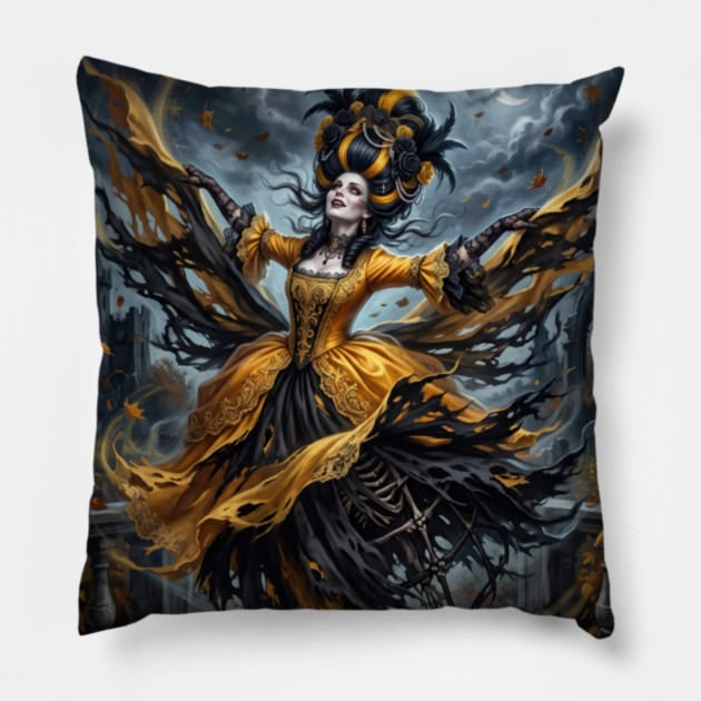 Gothic Ghost Woman in Autumnal Moonlight - Gothic - Pillow |