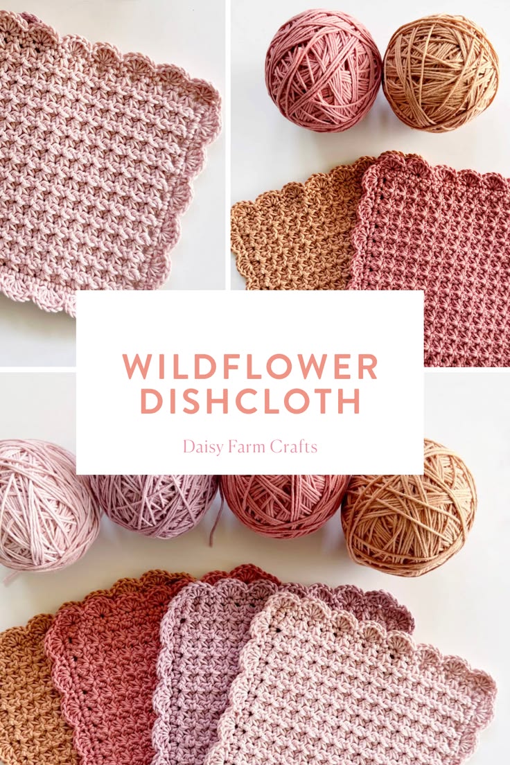 Master simple, cotton yarn crochet dishcloths. Quick, beginn