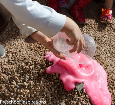  This color-changing volcano eruption for kids takes an easy