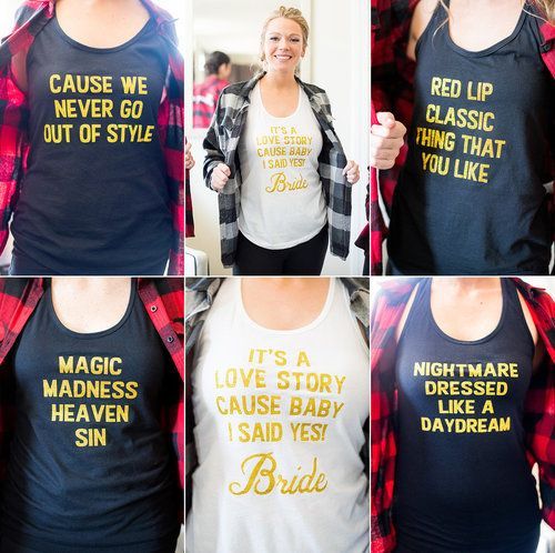 Taylor Swift bridal party shirts? Yes please! #TaylorSwift #