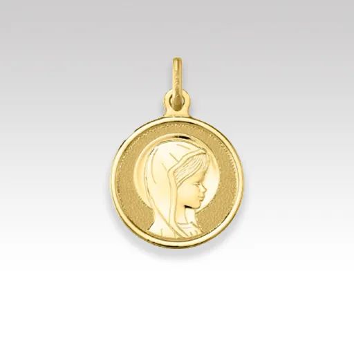 Medalla con la imagen de la VIRGEN NIÑA en oro amarillo de 1