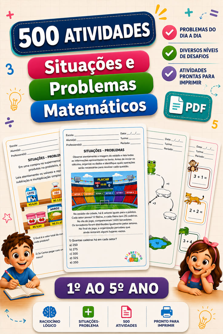 Desenvolva o raciocínio lógico dos seus alunos com 500 ativi