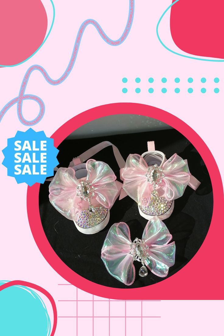 Luxury Rhinestones Baby Girl Shoes Hair Bow\ Create your own