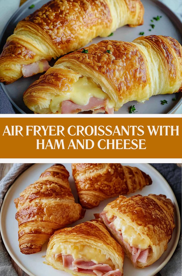 Indulge in these scrumptious Air Fryer Croissants filled wit