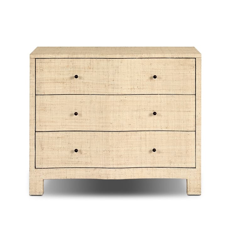 Hollis Nightstand Natural Fleck Raffia Four Hands