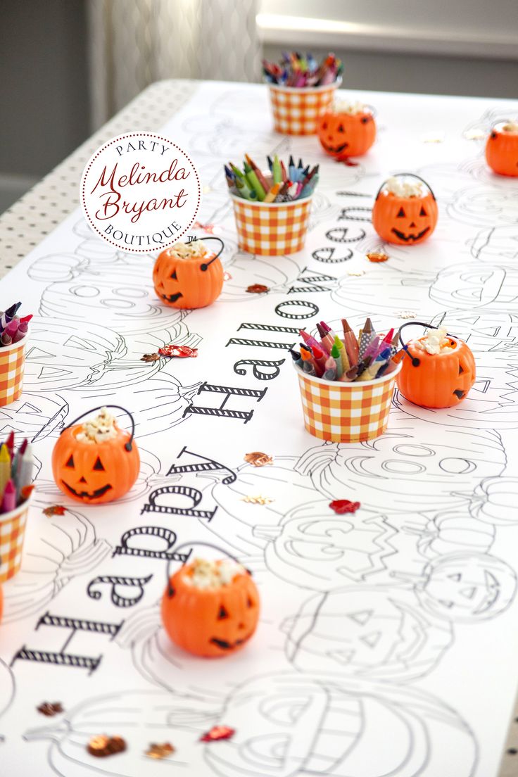 Halloween Party Decorations Coloring Tablecloth Fall Birthda