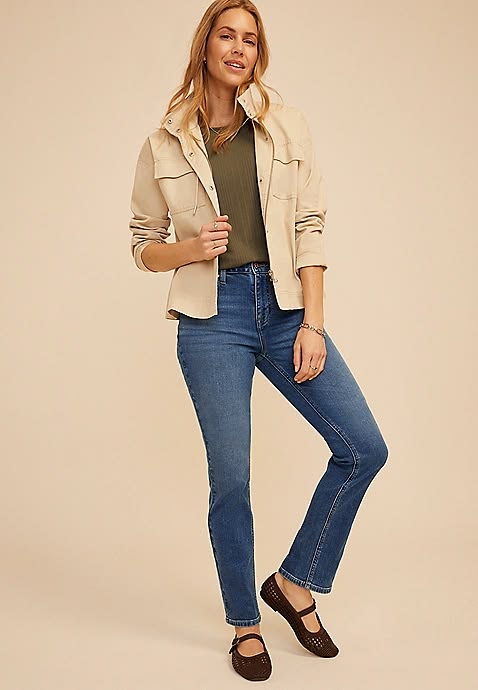 m jeans by maurices™ Classic High Rise Straight Jean | mauri