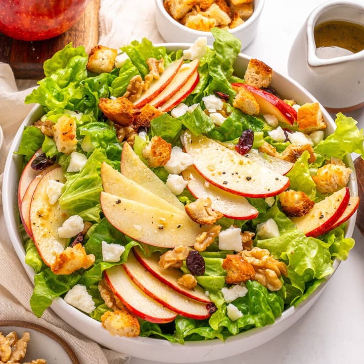 This Apple Walnut Salad is everything but boring. It include