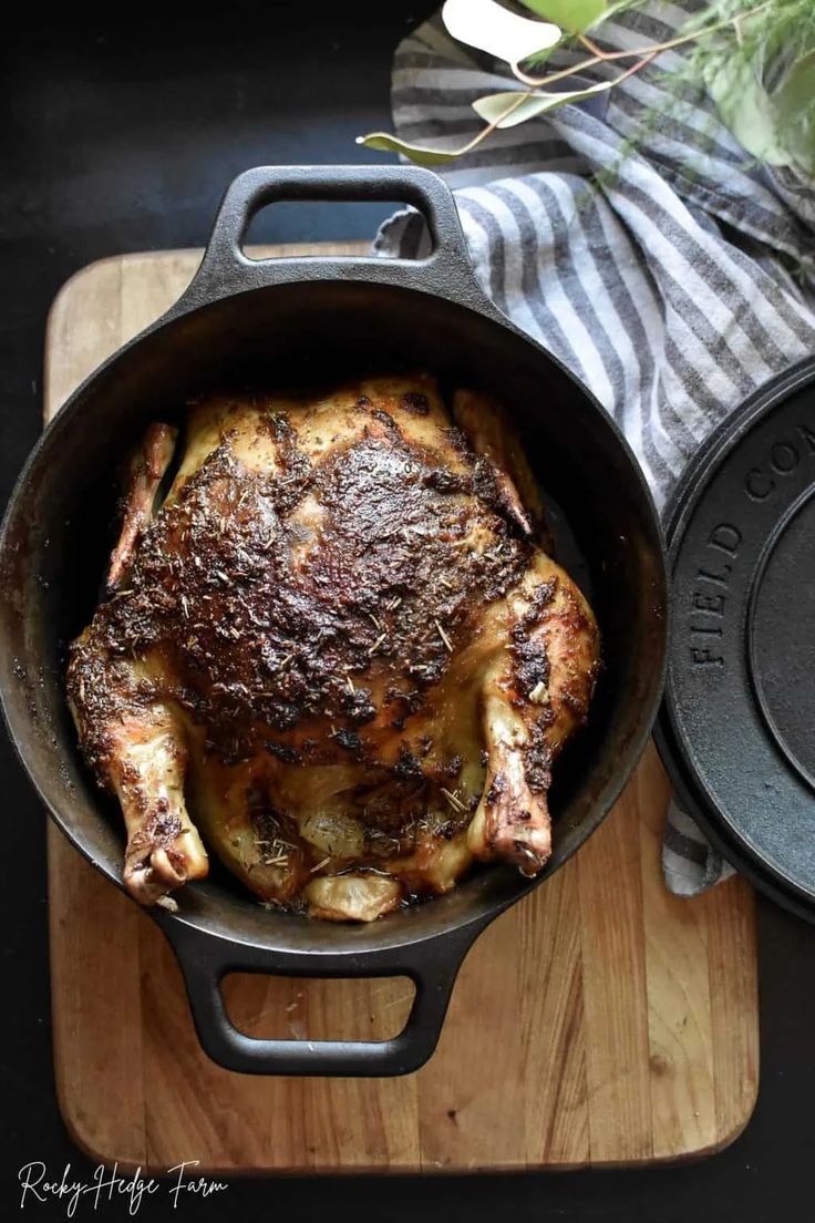 Dutch Oven Whole Chicken - Rocky Hedge Farm