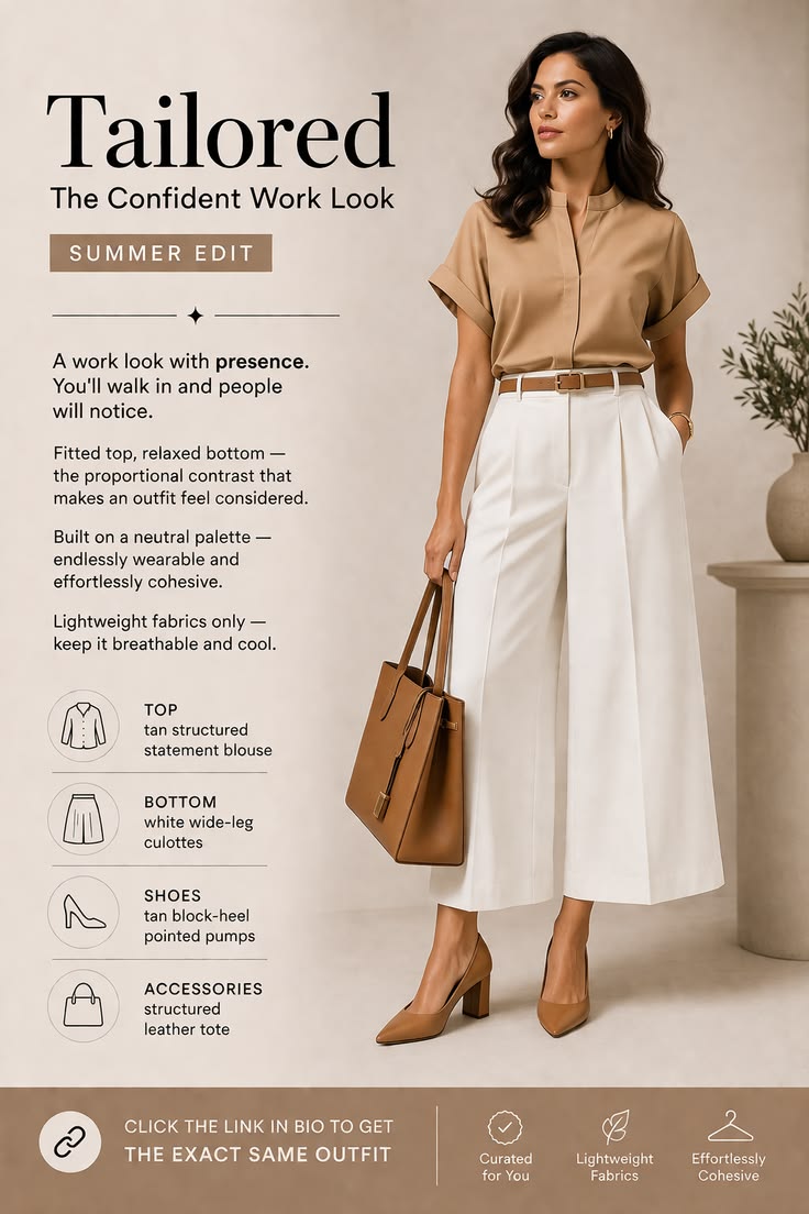 Most work outfits feel flat because the proportions are off 