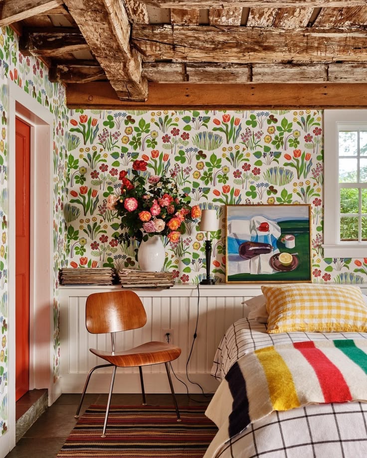 Spring in bloom. In a long admired Connecticut guest room by