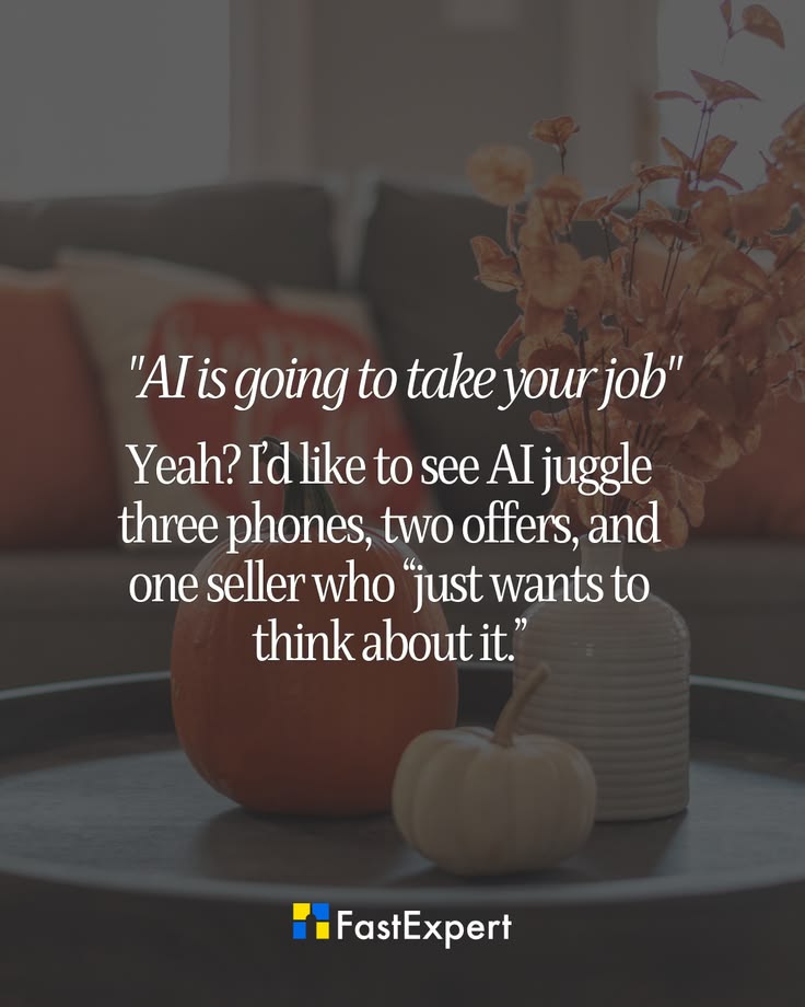🤖 Everyone’s saying AI is going to take over real estate.⁠
B