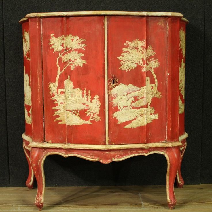 20th Century Venetian Lacquered and Painted Sideboard, 1950a