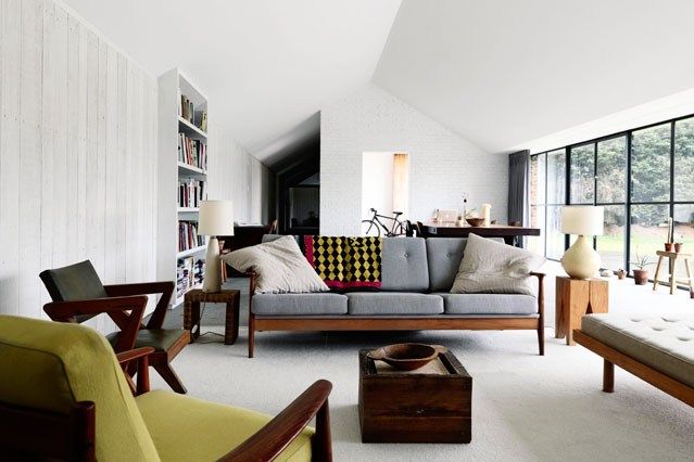 Mid Century Modern - Living Room Design Ideas  Pictures - De