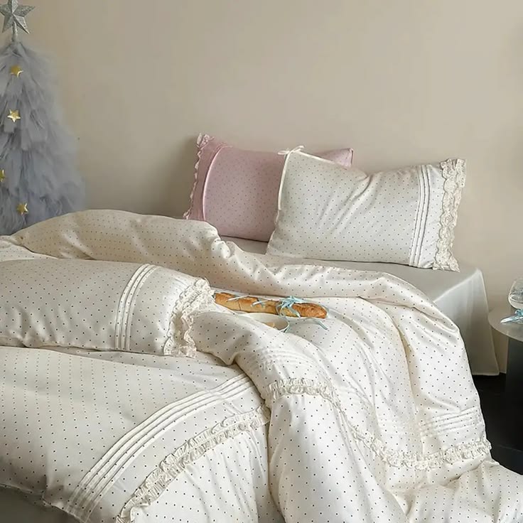 Bring a touch of playfulness to your bedroom with our polka 