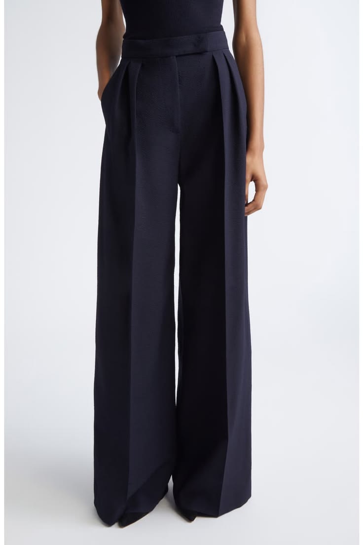 Details & care  Double front pleats enhance the dramatic fla