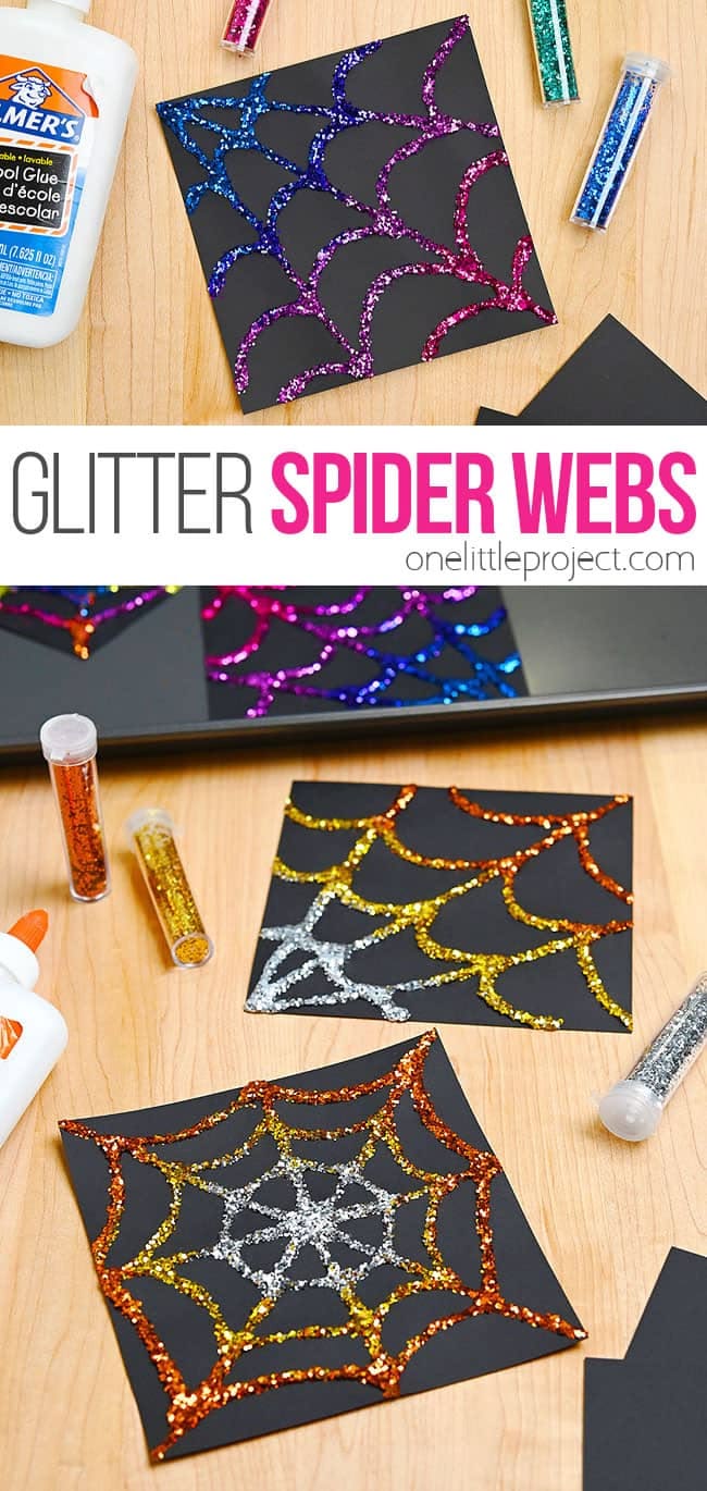 Add sparkle to your Halloween with a glitter spider web! Thi