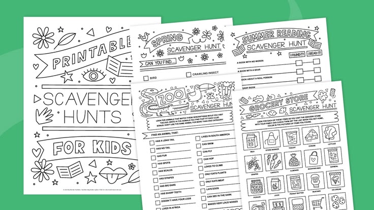 40 Free Scavenger Hunt Ideas for Kids (Free Printables)
