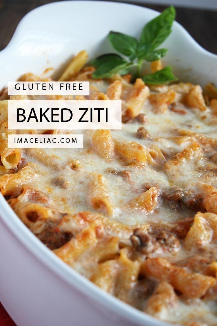 Simple recipe to make baked ziti using Gluten Free ingredien