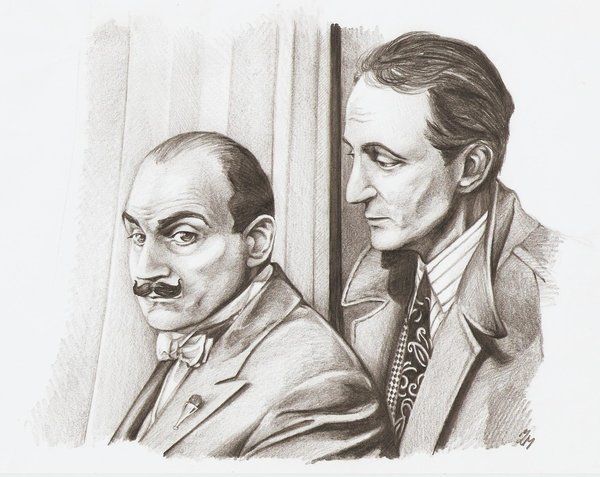 Poirot with Hastings by CeskaSoda.deviantart.com on @deviant