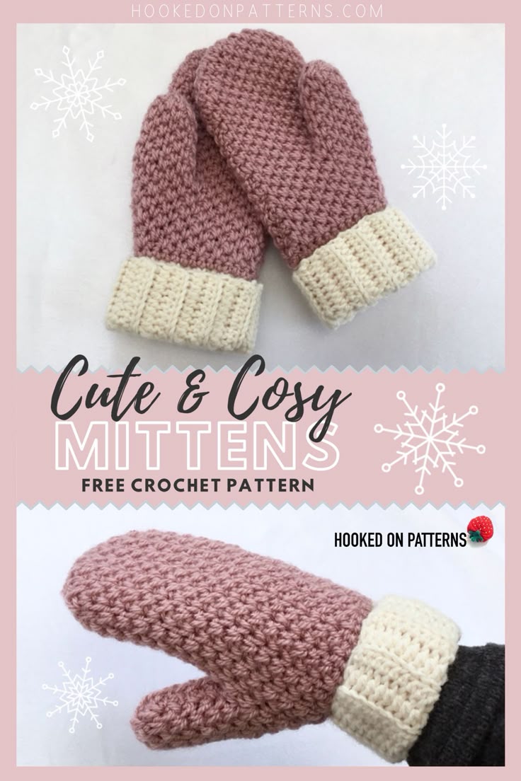 Free Crochet Mittens Pattern - Check out my new free crochet