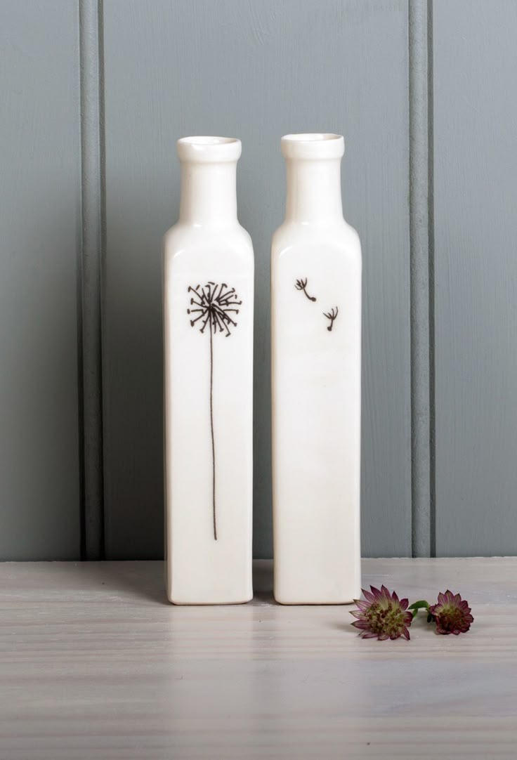Boop Design - Tall thin bottles vases  "Dandelion" Available
