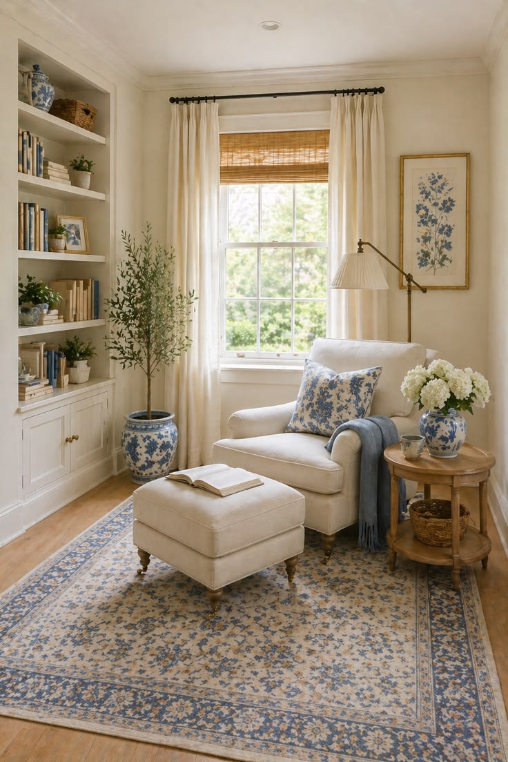 Create a calm, collected corner with this Blue Willow garden