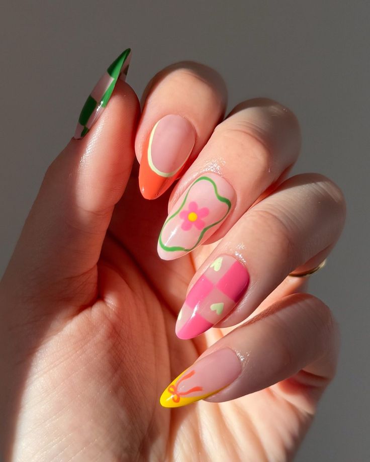 Colorful Spring Mix & Match Nails