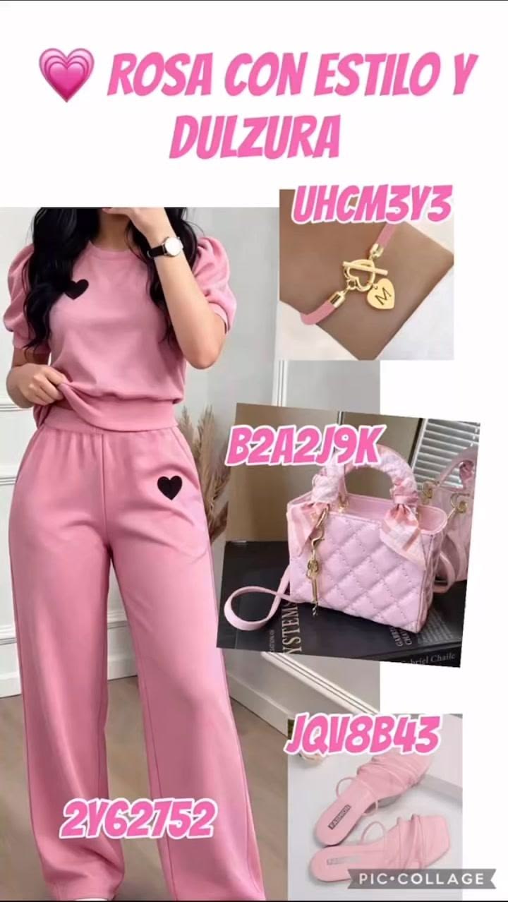 La elegancia también puede vestirse de rosa. Un conjunto cóm