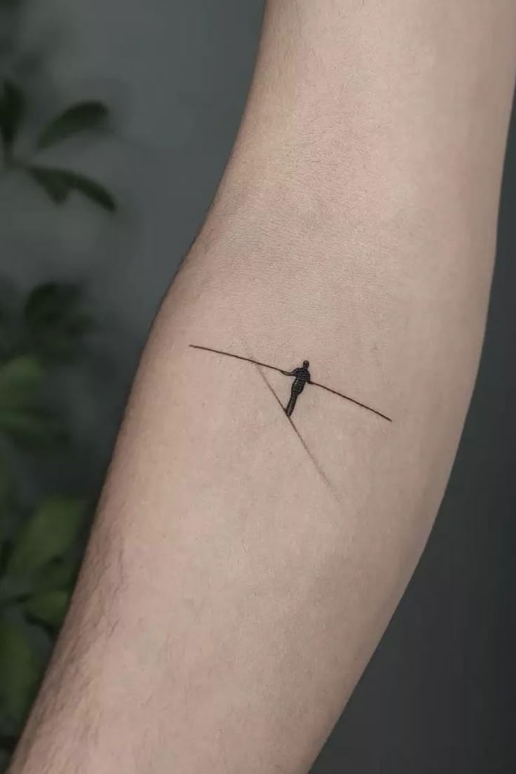 Discover the beauty of balance with this minimalist tightrop