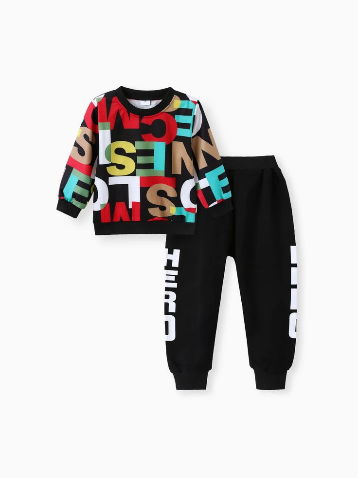 This avant-garde toddler set is crafted from a blend of poly