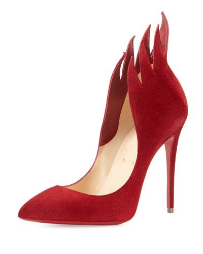 S1U6M Christian Louboutin Victorina Flame 100mm Red Sole Pum