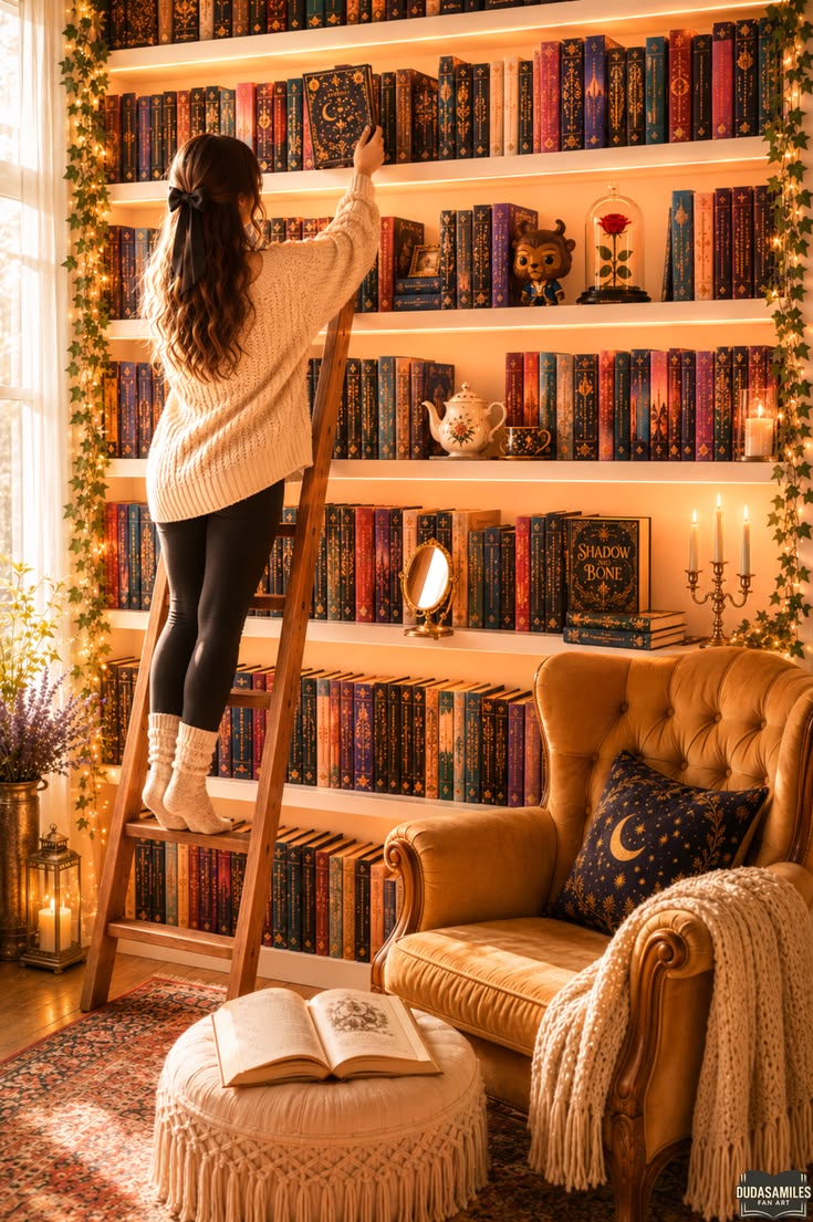 🌹 A cozy library inspired by Beauty and the Beast ✨  Towerin