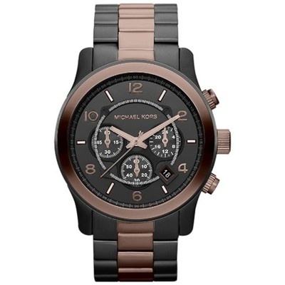 Michael Kors Black Dial Two Tone Band Men Watch $200.95 http